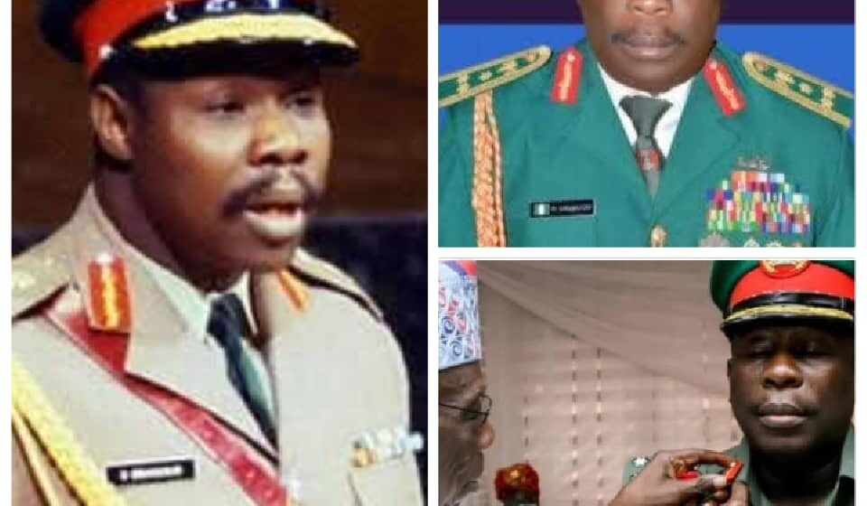 On Wednesday 20th January 2022, former President Olusegun Obasanjo, decorated his son, Adeboye Obasanjo with the rank of Brigadier General following his promotion from the rank of Colonel .