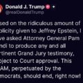 President Trump Directs Attorney General Pam Bondi To Seek The Release Of Jeffrey Epstein’s Grand Jury Transcript