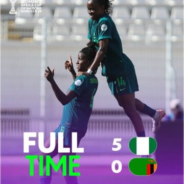 Highlight Of The Nigeria Super Falcon 5-0 Game Against Zambia