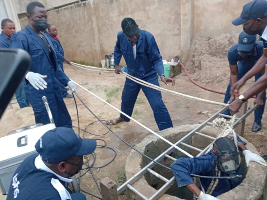 Lagos Firefighters Successfully Rescue Man from Deep Well
