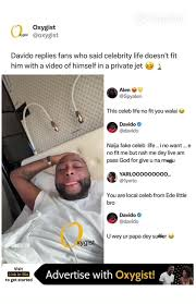 image Davido Reacts To A Fan That Said Celebrity Life Doesn’t Fit Him