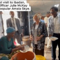 U.S. Consulate Public Affairs Officer Julie Mckay Ticked Amala Skye Off Her Bucket List Of Things To Do In Ibadan. 