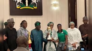Video: President Tinubu And First Lady Receives Super Falcons In Abuja After Thrashing Morocco 3-2 To Win The Trophy At WAFCON ‘24