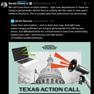Former US President Barack Obama Speaks Out Power Grabbing In Texas