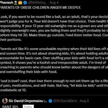 Screenshot (257) X Rant 101: “Parents Of Obese Children Anger Me Deeply.” Netizen Complains