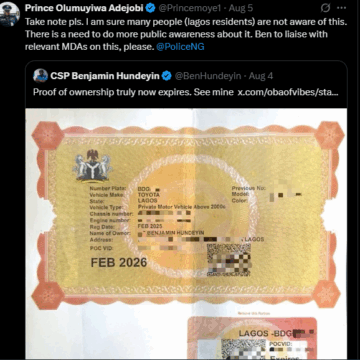 Screenshot (260) Force Public Relations Officer Olumuyiwa Adejobi Urge Lagos PRO To Create Awareness On Expiration Of Motor Vehicle Proof Of Ownership
