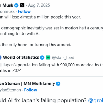 Elon Musk Claims AI Can Help Turn Around Japan’s Falling Population