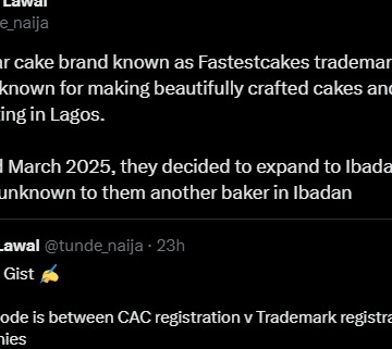 X:  “Registering A Name With CAC Doesn’t Mean You Own It As A Trademark”—Corporate Lawyer Educate Clients On Trademarking Names