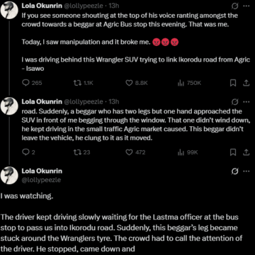 Man Exposes New Trick Use By Lagos Beggars To Exploit Money From Car Owners.