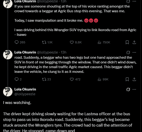 Man Exposes New Trick Use By Lagos Beggars To Exploit Money From Car Owners.