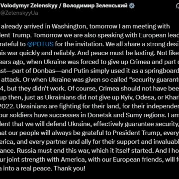 “We All Share A Strong Desire To End This War Quickly And Reliably. And Peace Must Be Lasting”—Ukrainian President Zelenskyy