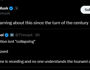 Screenshot (356) Elon Musk Confirms To The Collapse Of Human Population In A Post On X