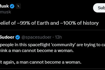 Screenshot (359) X: Elon Musk Throw Support For A Netizen Who Insist No Amount Of Surgeries, Injections Or Procedures Will Turn A Man Into A Woman Or A Woman Into A Man.