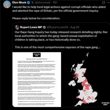 Screenshot (394) Elon Musk To “Help Fund Legal Actions Against Corrupt Officials Who Aided And Abetted The Rape Of Britain”