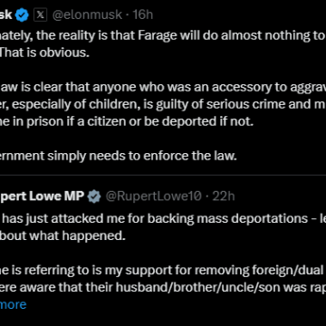 Elon Musk Knocks UK MP Nigel Farage On Resistance Against Mass Deportation Of Illegals, Drums Support For Rupert Lowe’s View