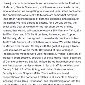 President Trump Got Mexico To Drop Non-Tariff Trade Barriers And Cough Up 25%–50% Tariffs On Cars, CoPper, E.T.C.