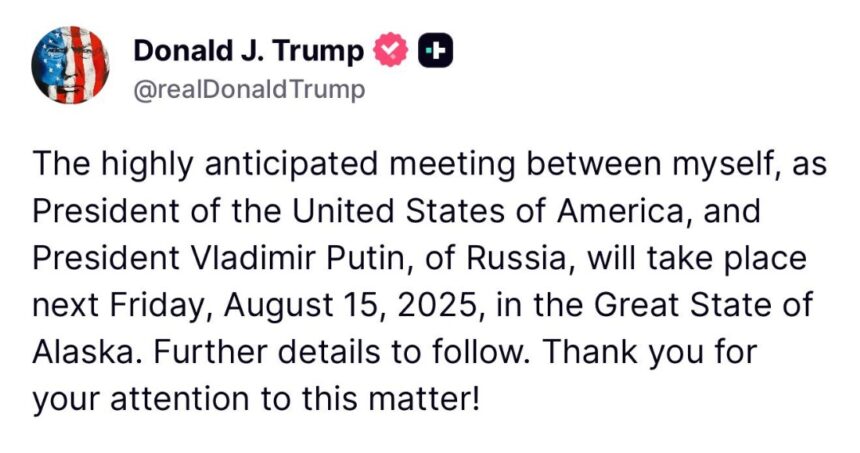 President Trump Announces He invites Vladimir Putin To US in respect of the Ukraine-Russia War ceasefire Summit