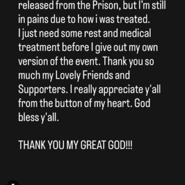Ibom Air Passenger, Miss Comfort Emmason Appreciates Nigerians For Their Support After Lagos Court Struck Out The Five-Count Charges, Following Allegations That She Assaulted An Air Hostess.