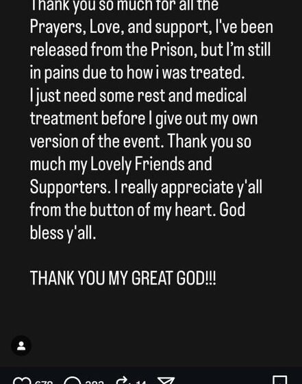 Ibom Air Passenger, Miss Comfort Emmason Appreciates Nigerians For Their Support After Lagos Court Struck Out The Five-Count Charges, Following Allegations That She Assaulted An Air Hostess.