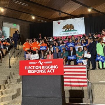 Governor Newsom and his coalition partners kick off “election rigging response act” campaign in LA
