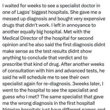 “Nigerians Hospital Just Have Different Names And Equipment, Almost All The Experienced Doctors And Specialists Are Recycled”—Man Laments As He Got Misdiagnosed