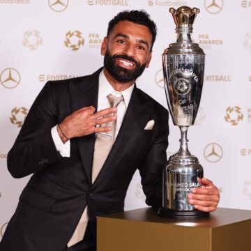 Mo Salah Becomes The First Player To Win The PFA Players’ Player Of The Year Award Three Times.