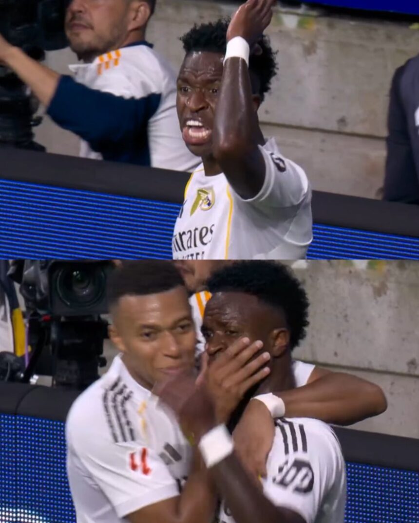 WhatsApp Image 2025-08-25 at 09.23.41_0571ef41 Video: Mbappe Stopping Vinícius Júnior From Talking Himself Into Getting Another Yellow Card during a La Liga Matchday 2 At Carlos Tartiere Stadium.