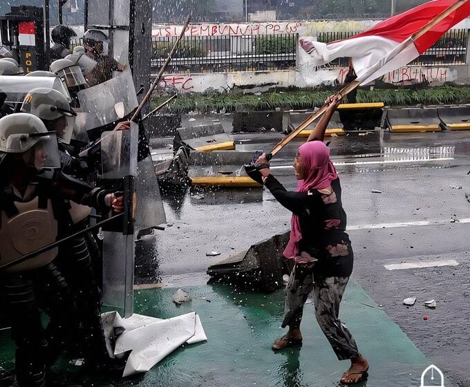 Photo: A Mother Joins Thousands Of Protestors Who Are Demonstrating Against The Government In Jakarta, Indonesia