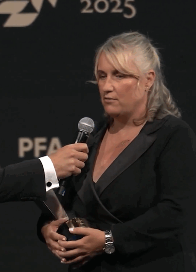 Chelsea Legend And U.S Women National Soccer Team Manager Emma Hayes OBE, Clinches Another Trophy At PFA Merit Award For Services To Women’s Football