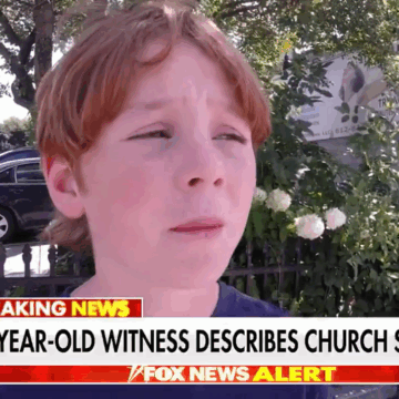 image “My friend Victor — he was like laying on top of me like making sure I was safe and he got hit. So that was really brave of him”–10-year-old witness describes the Minneapolis school church shooting