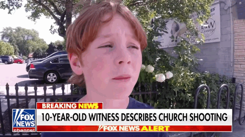 image “My friend Victor — he was like laying on top of me like making sure I was safe and he got hit. So that was really brave of him”–10-year-old witness describes the Minneapolis school church shooting