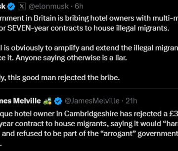 Screenshot (422) Musk Condemn Britain Government Providing Housing To Illegal Migrants, Praises Brits Who Reject Multi Millions Bribe