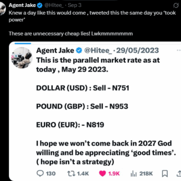 Screenshot (434) Citizen Calls Out President Tinubu On His “Unnecessary Cheap Lies” After Claiming He Met Dollar At N1,900 To A Dollar When His Administration Took Over