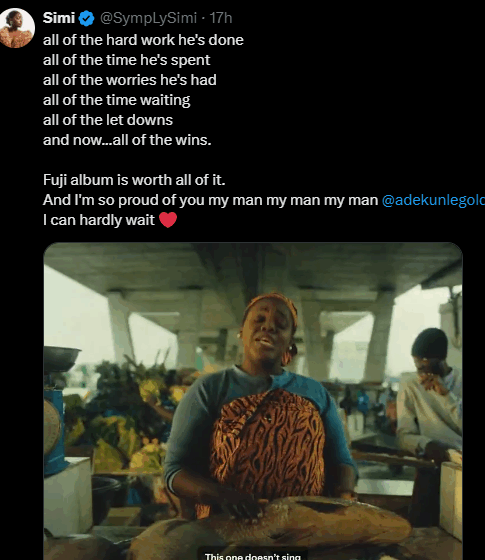 Wife Of Nigerian Singer ‘Simply Simi’ Praises Husband Latest Musical Project, Says Its Worth The Time Invested