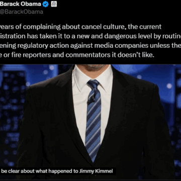 Former U.S President Obama Knocks Trump’s Administration Putting A Muzzle Over The Media, As Jimmy Kimmel’s Show Is Pulled Off ABC After Derogatory Comment Over Charlie Kirk.