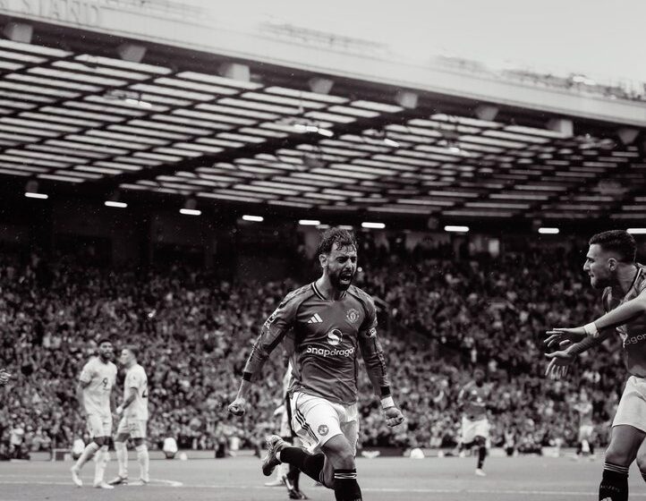 Manchester United Midfielder Bruno Fernandes, During The Dramatic 97thMinute Win From Penalty Spot During A Match Against Burnley
