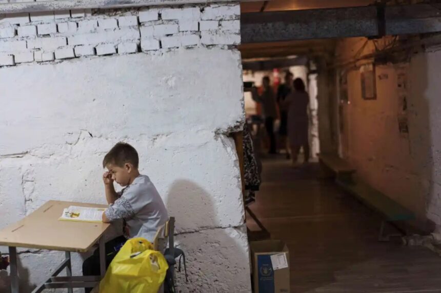 Ukraine’s Children Start New School Year In Underground Classrooms To Avoid Russian Bombs