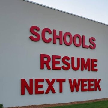 SCHOOL RESUMES NEXT WEEK.