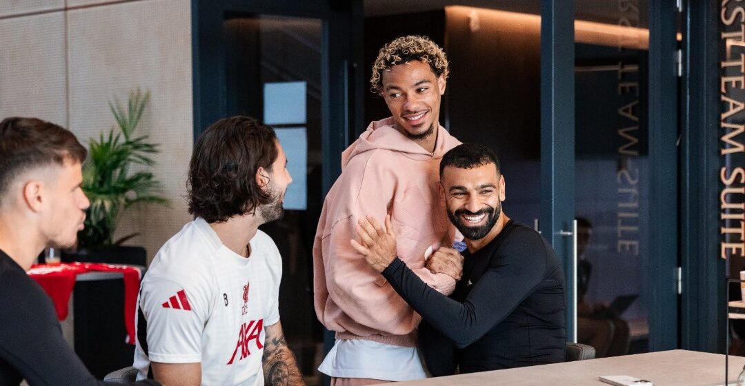 Photos: Mo Salah And His Boys Ahead Of Sunday Match