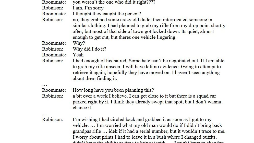 Kirk Assassination: Leaked Text Messages Exchanged Between The Suspect And His Transgender Partner, Which He Allegedly Confessed To The Shooting.