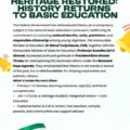 Federal Ministry Of Education Reintroduces Nigerian History As A Compulsory Subject In The Basic Education Curriculum