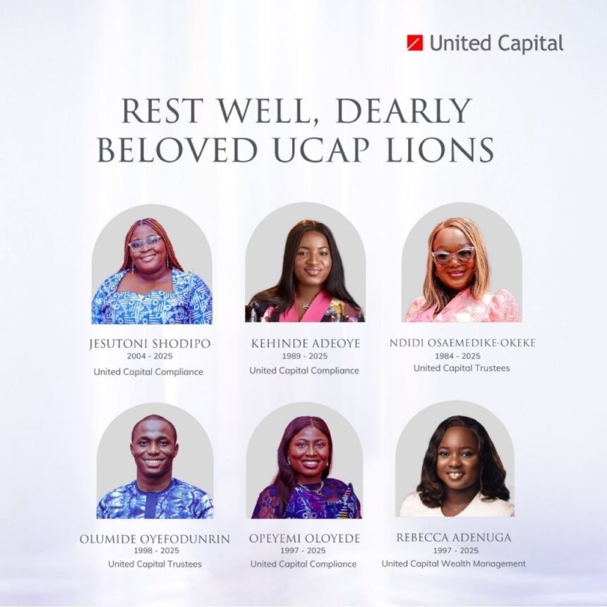 United Capital Releases List Of Staff That Loses Their Lives Last Week In Afriland Towers Fire Outbreak