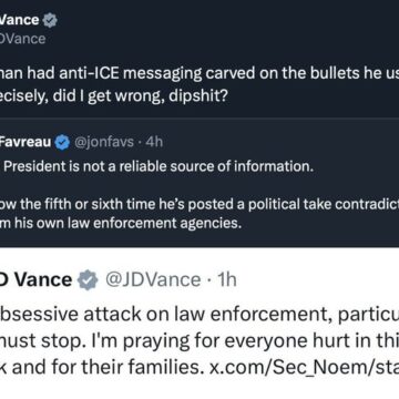 JD Vance Clap Back At American Actor, Jon Favreau’s Criticism Of The US VP’s Post On Violence Against ICE, Calls Him “Dipshit”