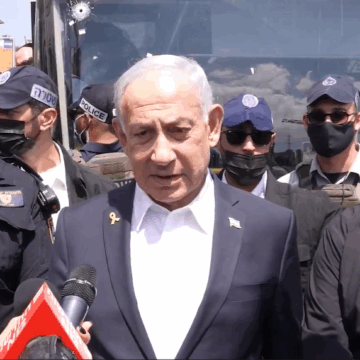 Israeli Prime Minister Benjamin Netanyahu At The Shooting Attack Scene Vows To Apprehend Terrorists’ Aid