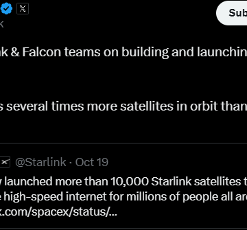 “SpaceX Now Has Several Times More Satellites In Orbit Than All Others Combined.” Elon Musk Reveal As It Launches 10,000 Starlink