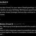 Israeli P.M Wishes India ‘Happy Diwali’ While Modi Extends ‘Good Health And Success’ Greetings To Netanyahu