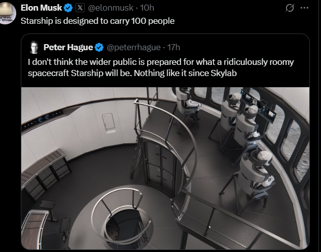 Screenshot (664) Elon Musk Reveals Spacecraft Starship Is Design To Carry 100 People