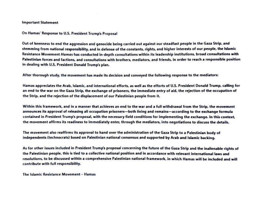 WhatsApp Image 2025-10-04 at 11.29.02_d36704e8 Hamas Announces Agreement To President Trump’s 20-Point Peace Proposal, Set To Release All Israeli Hostages Held In Gaza