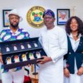 Governor Sanwo-Olu Receives Haitian Rapper And Singer, Wyclef Jean, Miss Earth And Miss Earth-Water On A Courtesy Visit To Lagos House, Marina.