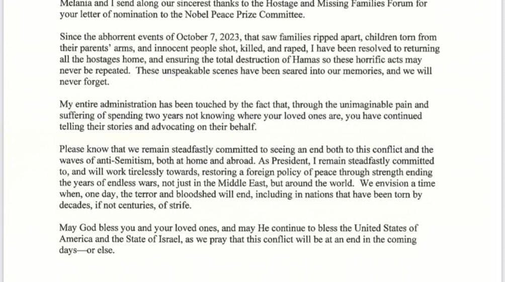 *Trump Thanks Hostage Families HQ, Vows: Every Hostage Home